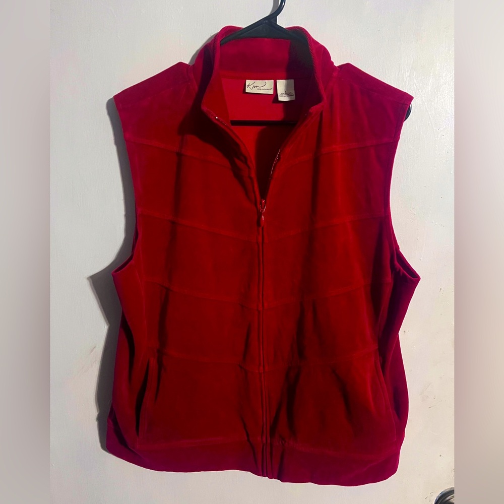 Kim Rogers Red Sleeveless Vest L